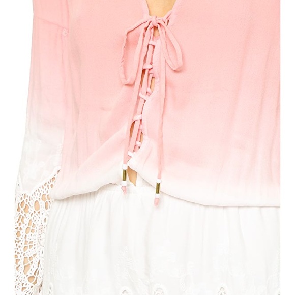 Ombré Elegant Lace Embroidered Long Sleeved Romper - Picture 2 of 15